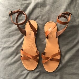 Madewell Boardwalk Ankle Wrap Sandals